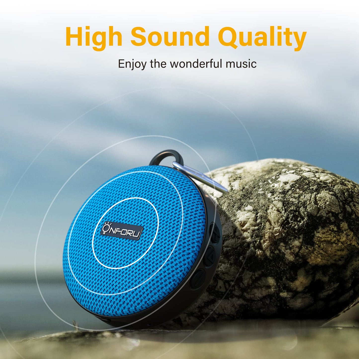 Onforu Portable Bluetooth Speaker for Bike, IP65 Waterproof Mini Outdoor Shower Travel Speakers, Bike Accessories Wireless Bicycle Speaker with Loud Sound for Riding, Ideal Gift