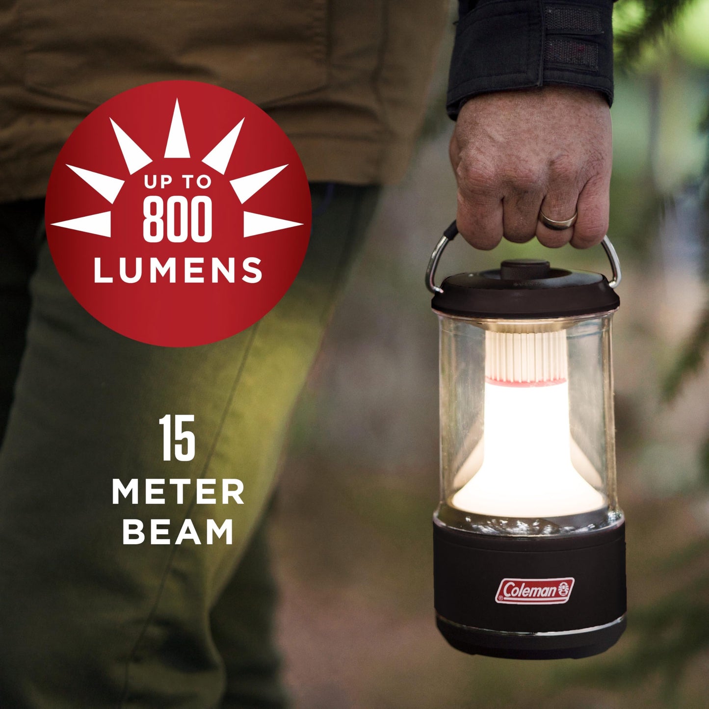 Coleman BatteryGuard LED Lantern Shines up to 1000L, Water-Resistant, Batteries Last up to 25% Longer Than Other Lanterns