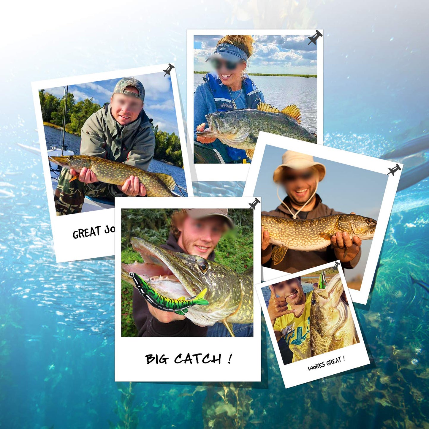 TRUSCEND Swimmax for Freshwater and Saltwater, Lifelike Fishing Lures for Bass Trout Crappie Walleye Pike Bluegill Salmon, Swimbait for Bass Fishing, Amazing Fishing Gear Gifts for Family Fishing