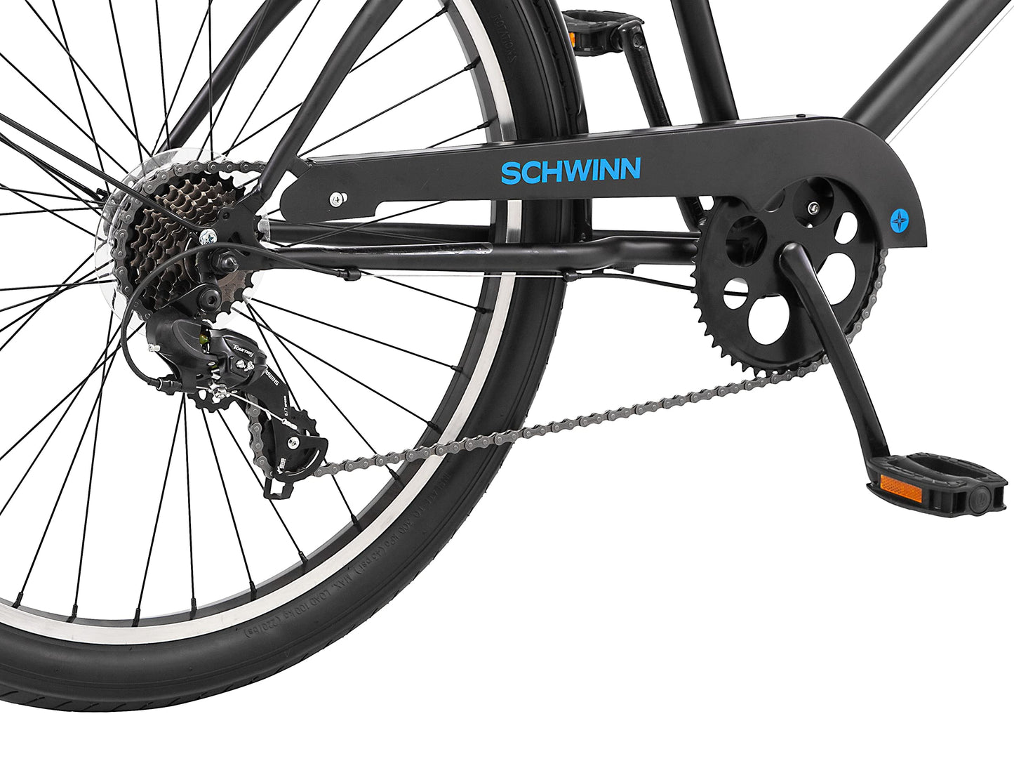 Schwinn Huron 7 Cruiser Bike, 26 Inch Bike for Women and Men, 7-Speed Beach Cruiser Bicycle, Linear Pull Brakes, Comfortable Padded Seat, Upright Riding Position, Adult Bicycle