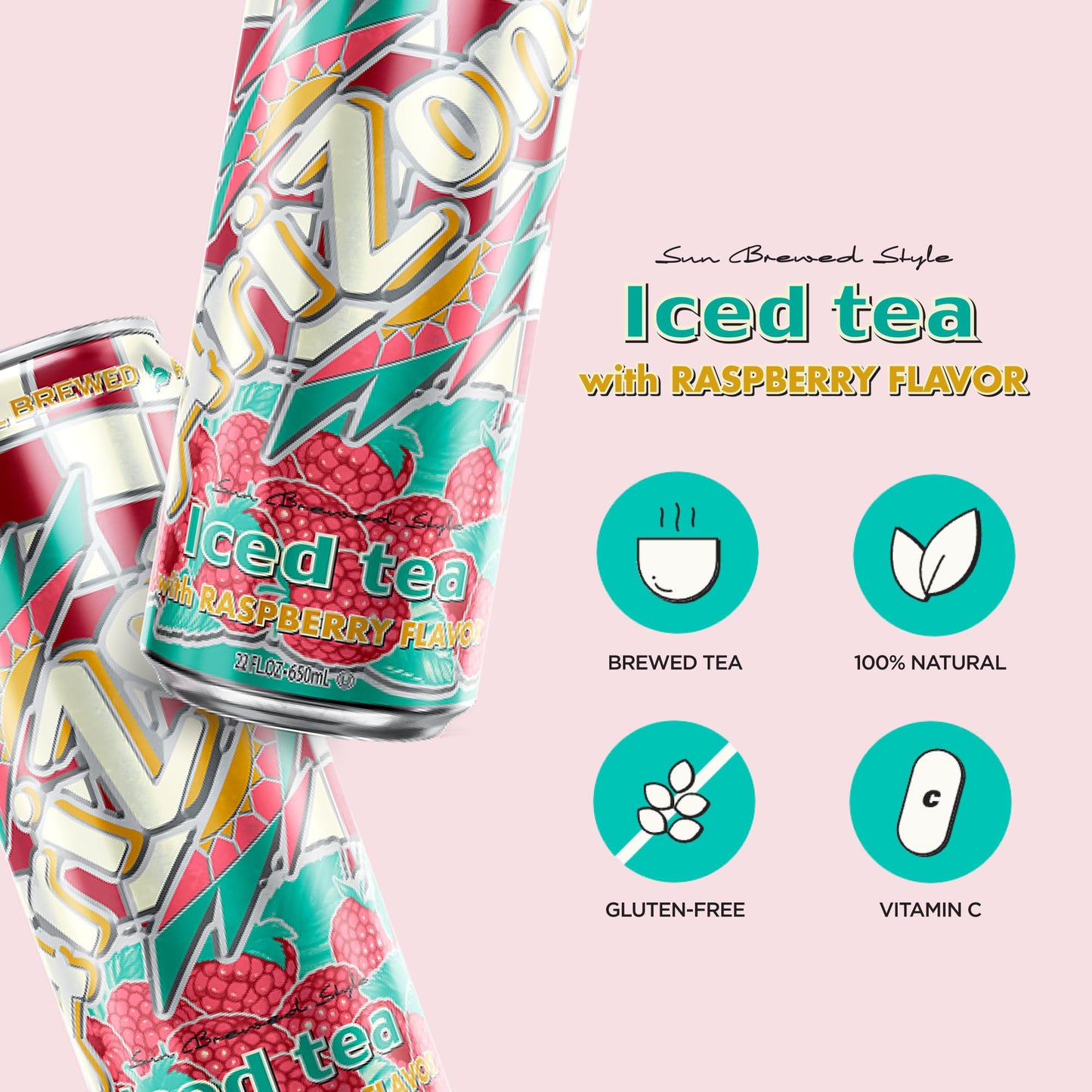 AriZona Green Tea with Ginseng and Honey - Big Can, 22 Fl Oz (Pack of 12)