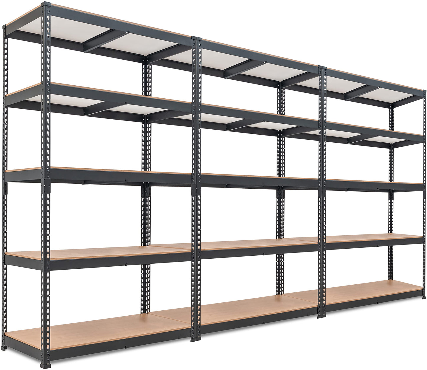 HOMEDANT 5 Tier Laminated Boltless Heavy Duty Garage Storage Adjustable Wide Size Metal Shelving Unit Utility Rack Shelves Organization Multipurpose Shelf Shed Warehouse 47.7"W x 24.1"D x 71.3"H 2Pack