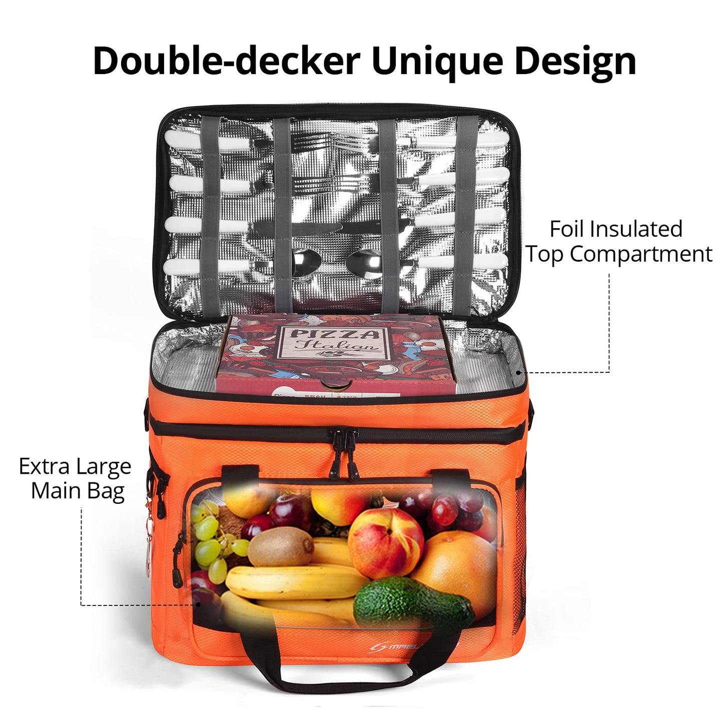 Maelstrom Soft Cooler Bag,Collapsible Soft Sided Cooler,24/30/60/75 Cans Beach Cooler,Ice Chest,Large Leakproof Camping Cooler,Portable Travel Cooler for Grocery Shopping,Camping,Road Trips