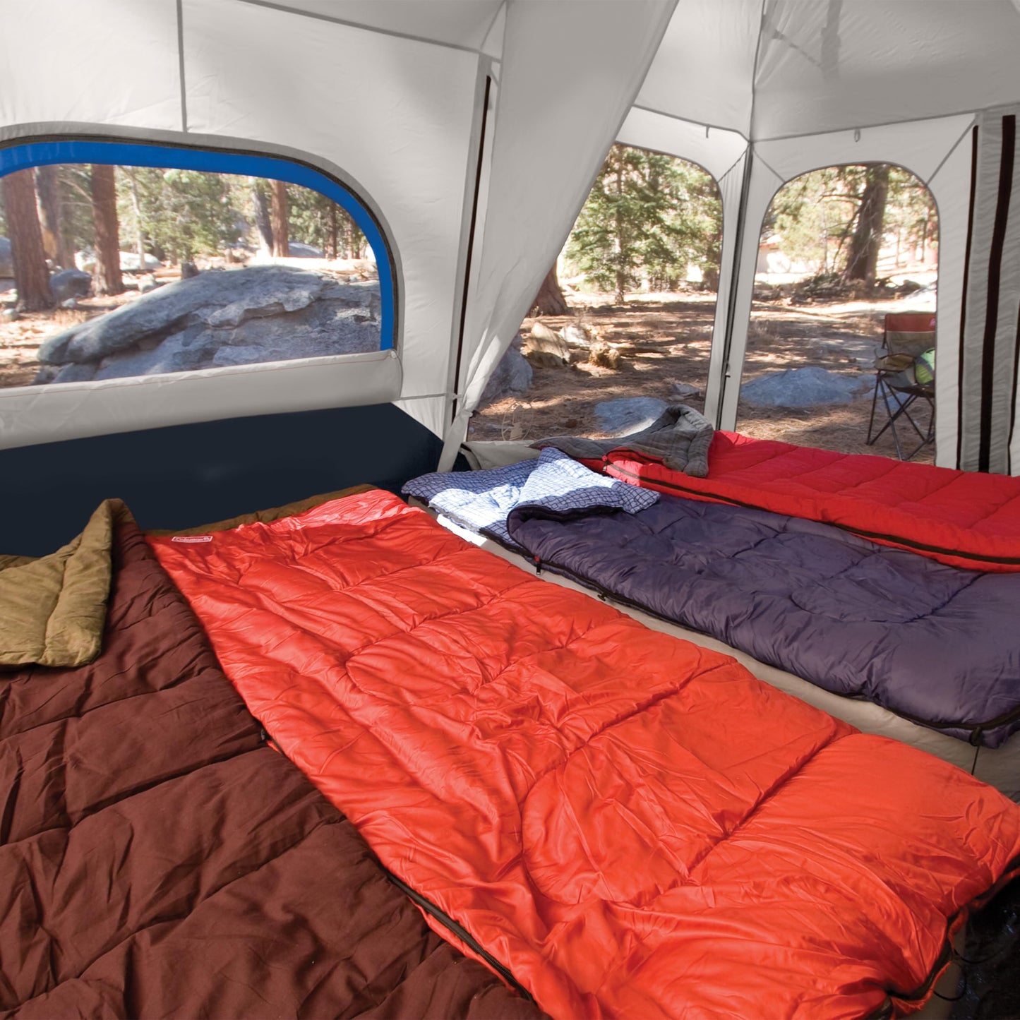 Coleman Instant Tent with 1-Minute Setup, 10-Person Tent with Pre-Attached Poles, Air Vent, & Carry Bag