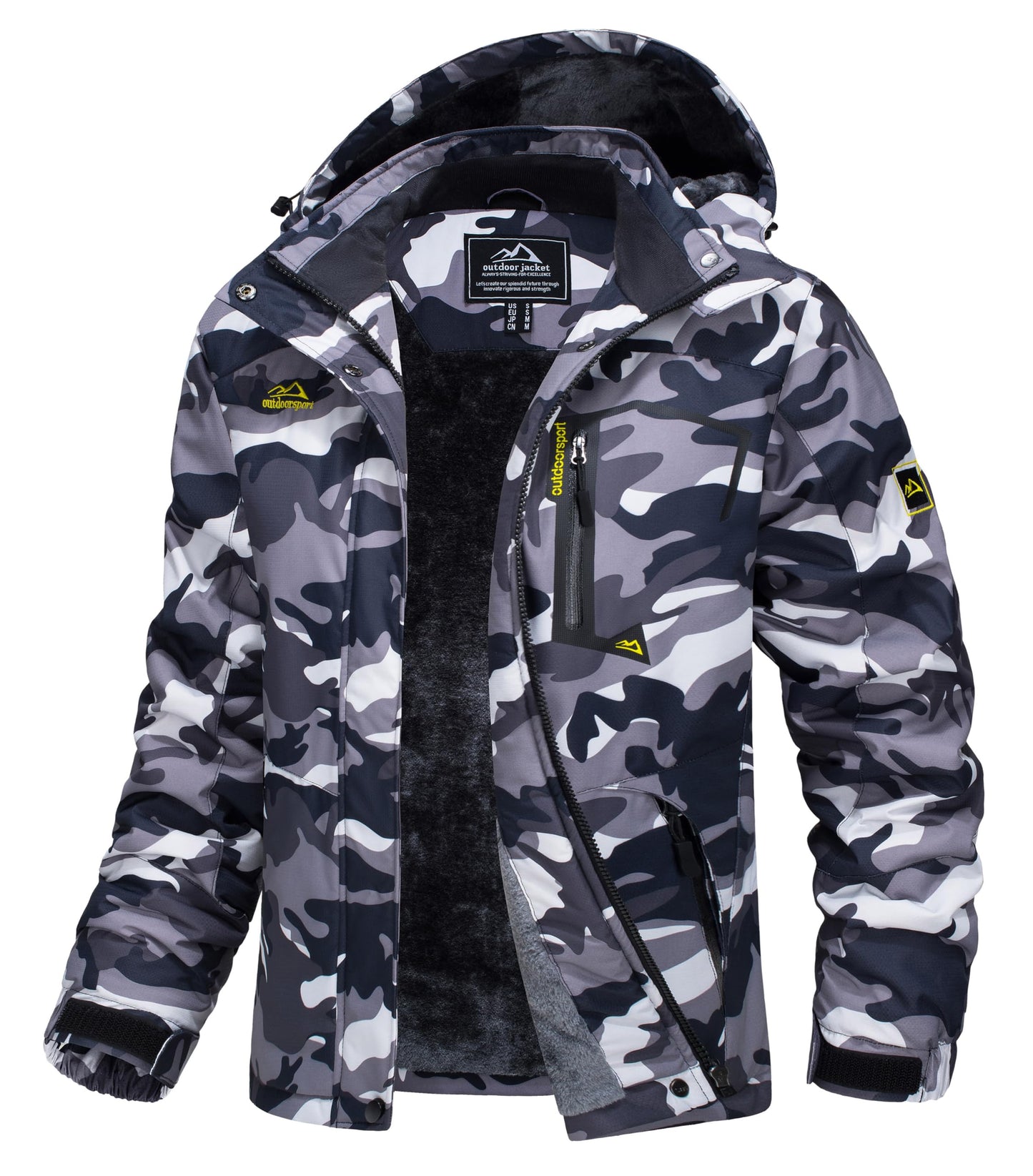 MAGCOMSEN Women's Ski Jacket Waterproof Insulated Snow Jacket Warm Windproof Winter Coats with Hood Fleece Lined Jacket