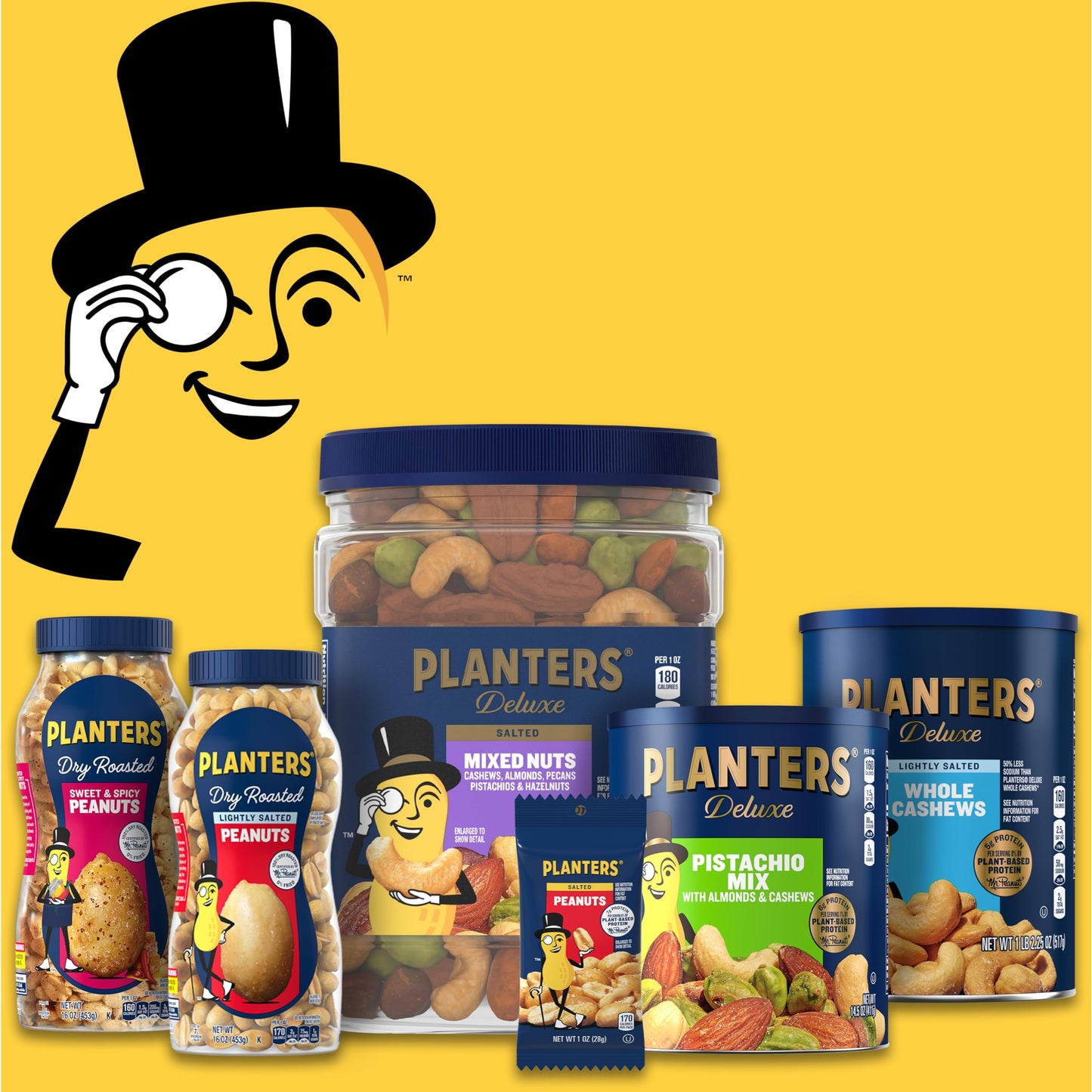 PLANTERS Fancy Whole Cashews with Sea Salt, 26 Ounces ( Pack of 1) Resealable Jar - Made with Simple Ingredients - Good Source of Vitamins and Minerals - Kosher (Packaging May Vary)