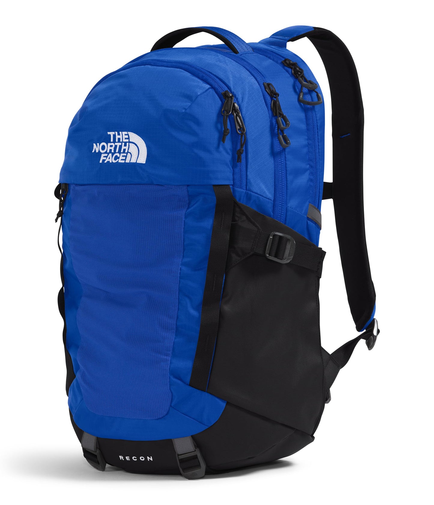 THE NORTH FACE Recon Everyday Laptop Backpack | Daypack with Water Repellent Finish, 16" Laptop Sleeve, 2 Water Bottle Pockets, TNF Black/TNF Black-NPF, One Size
