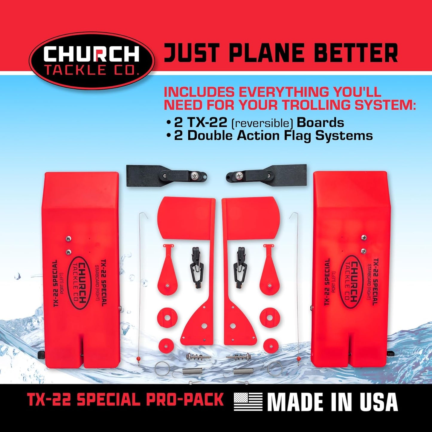 TX-22 Special Planer Board Pro-Pack by Church Tackle Co