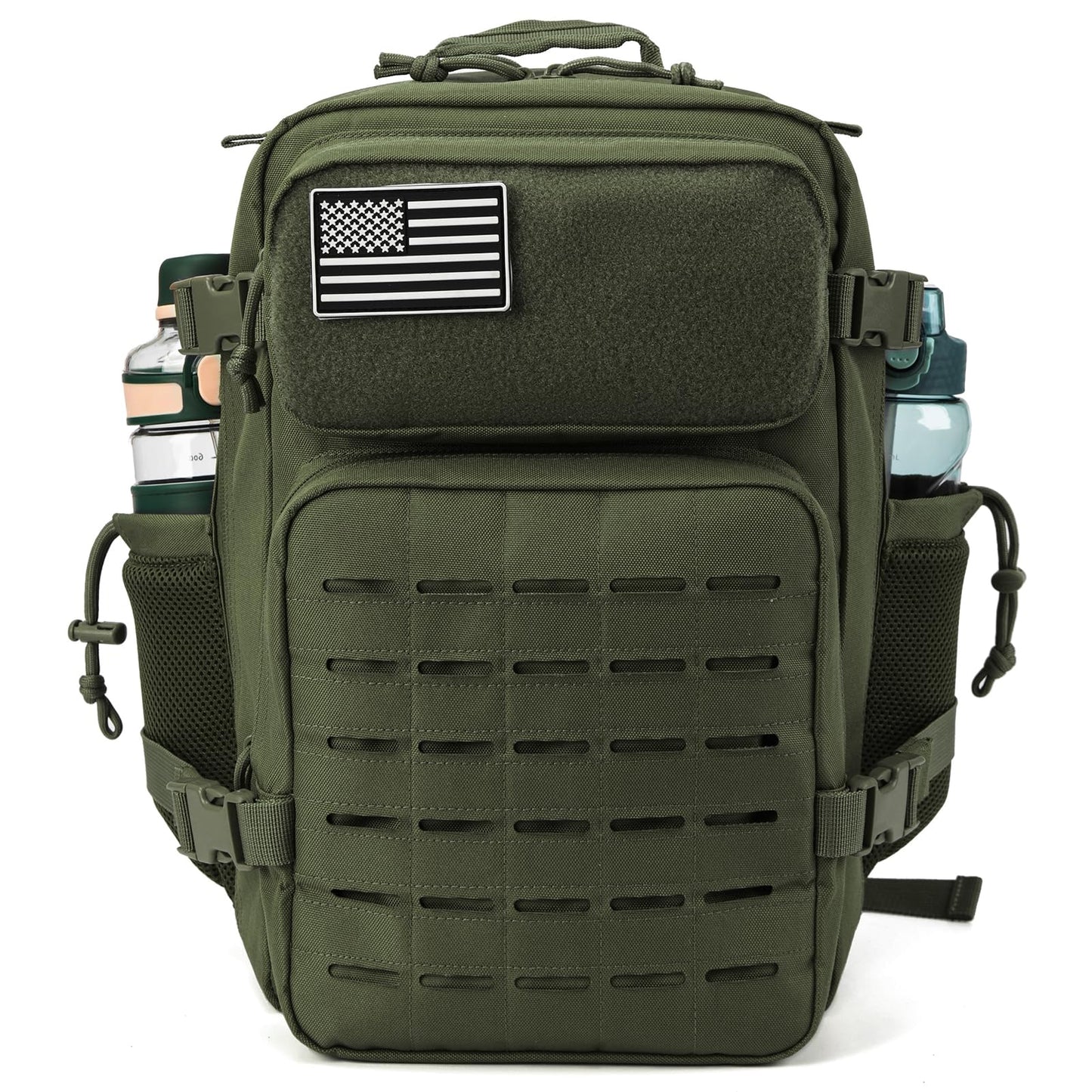 QT&QY 25L/35L/45L Military Tactical Backpack For Men Molle Daypack 3 Day Bug Out Bag Hiking Rucksack With Bottle Holder