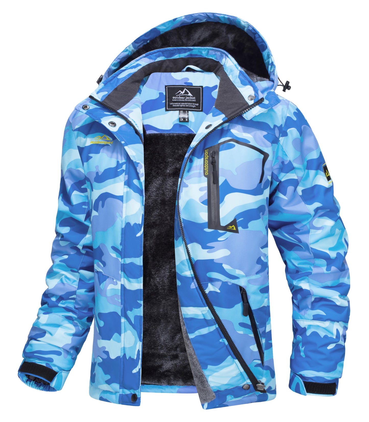 MAGCOMSEN Women's Ski Jacket Waterproof Insulated Snow Jacket Warm Windproof Winter Coats with Hood Fleece Lined Jacket