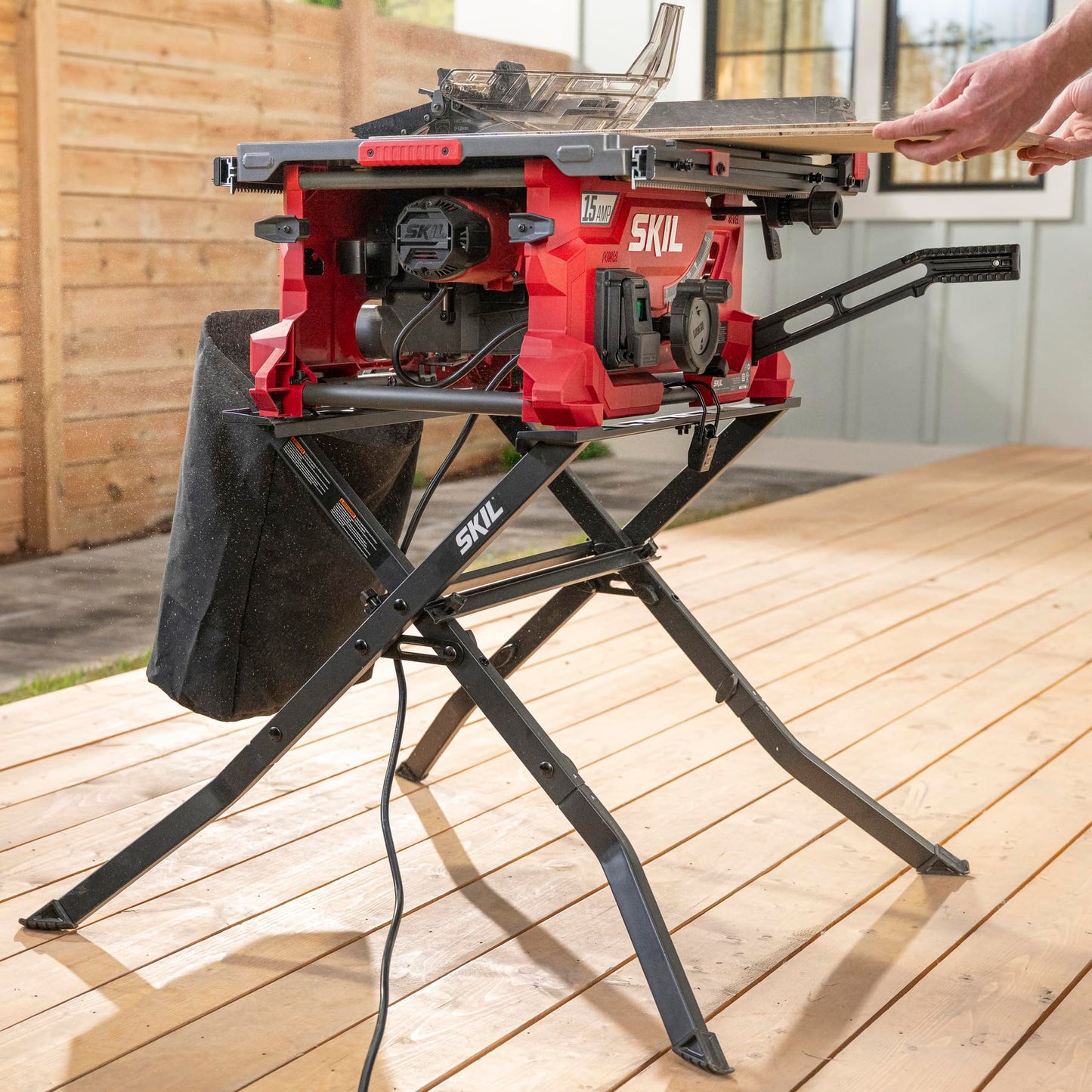 SKIL 15 Amp 10 Inch Portable Jobsite Table Saw with Folding Stand- TS6307-00