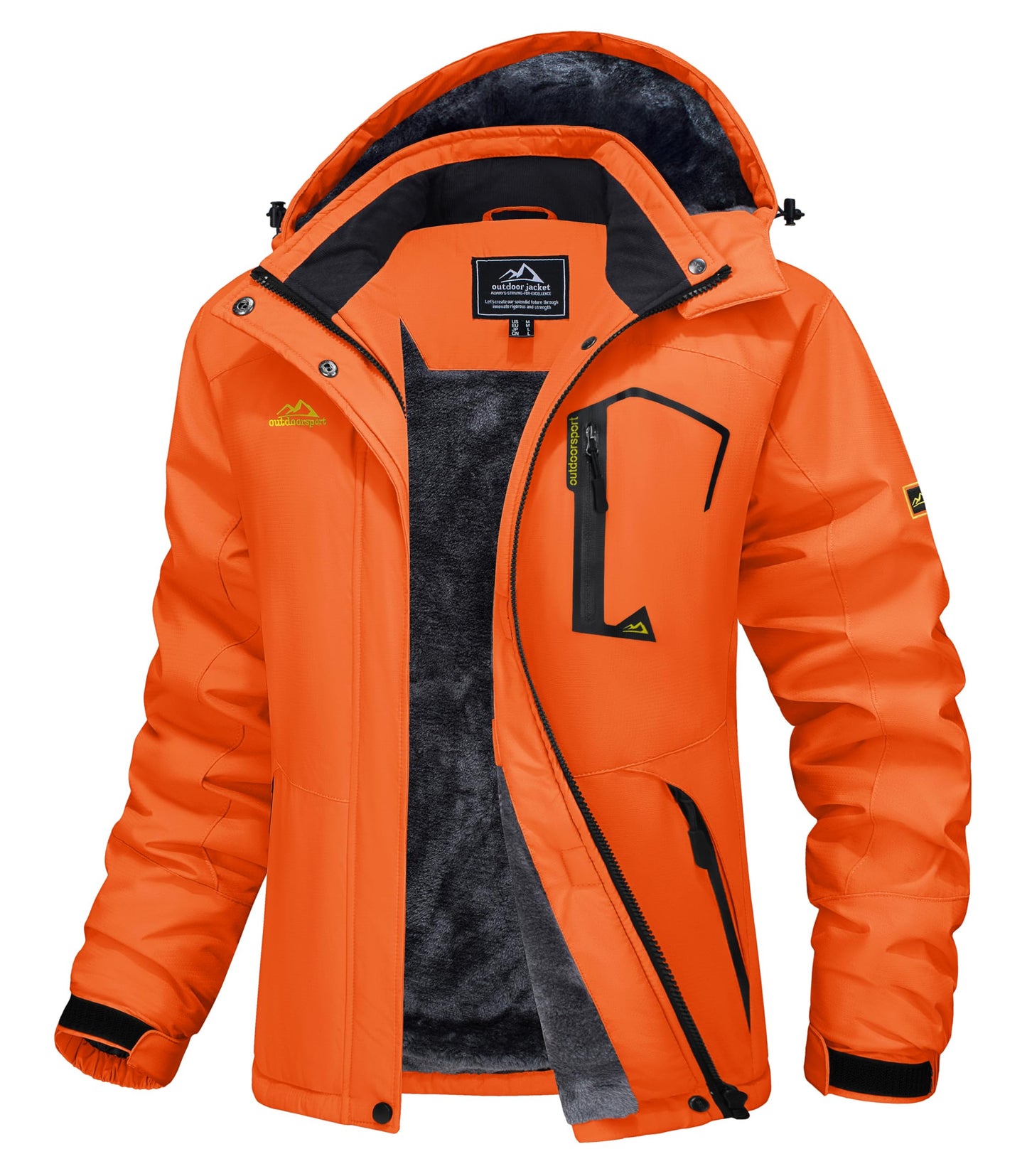 MAGCOMSEN Women's Ski Jacket Waterproof Insulated Snow Jacket Warm Windproof Winter Coats with Hood Fleece Lined Jacket