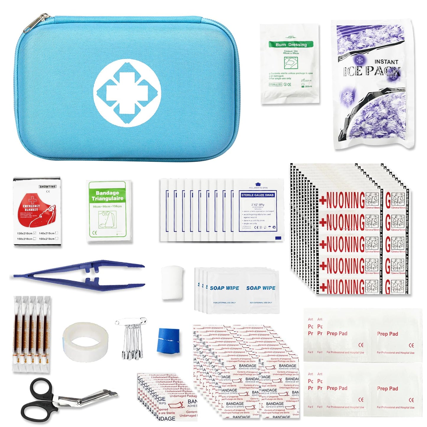 276PCS First Aid Kit Home Car Camping Hiking Emergency Supplies Small Compact Lovely Bag for School Outdoor, Basic Outdoor Essentials Survival Kit for Travel AMORNING