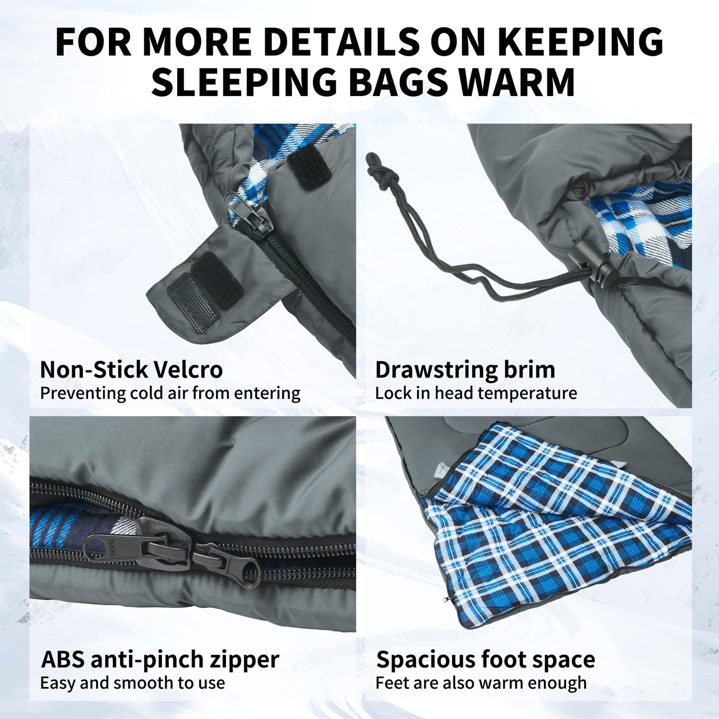 Naturehike 0 Degree Flannel Two Person Sleeping Bag with Pillows for Adults, Couples & Family, Doublewide Double Sleeping Bag 2 Person for All Seasons Camping Hiking Backpacking