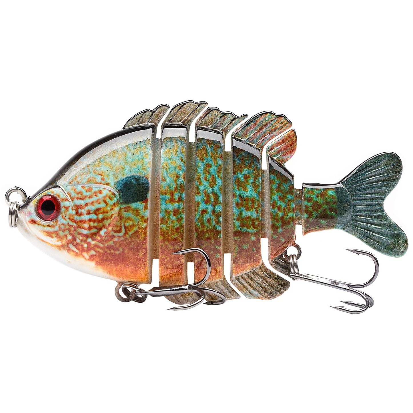 BASSDASH SwimPanfish Multi Jointed Panfish Bluegill Swimbaits Hard Topwater Bass Lures Fishing Lure Crank Saltwater 3.5in/0.85oz