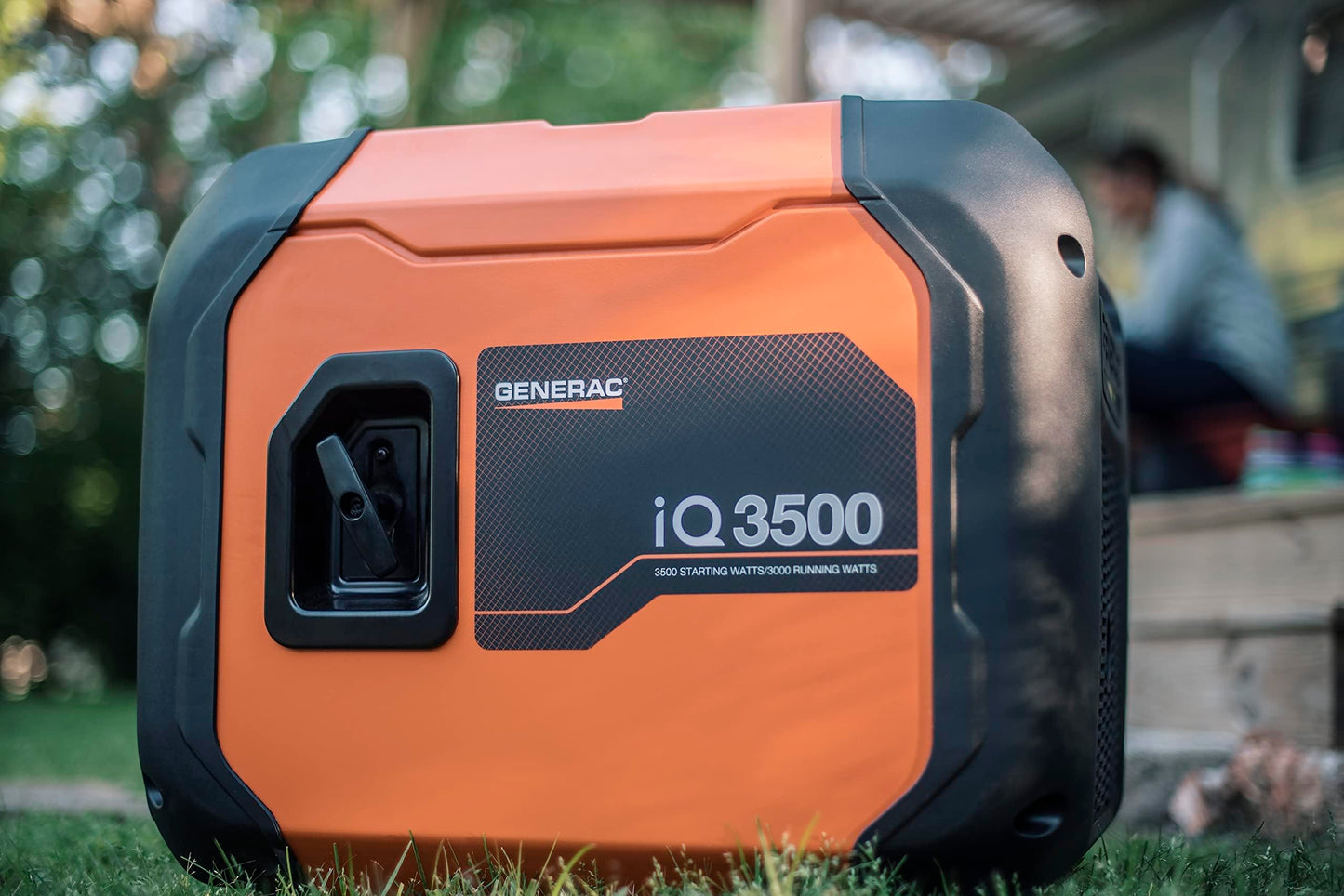 Generac 3,300-Watt Gas-Powered Portable Inverter Generator - Lightweight Design - USB Ports for Mobile Device Charging - COsense Technology - Perfect for Home use - Orange/Black