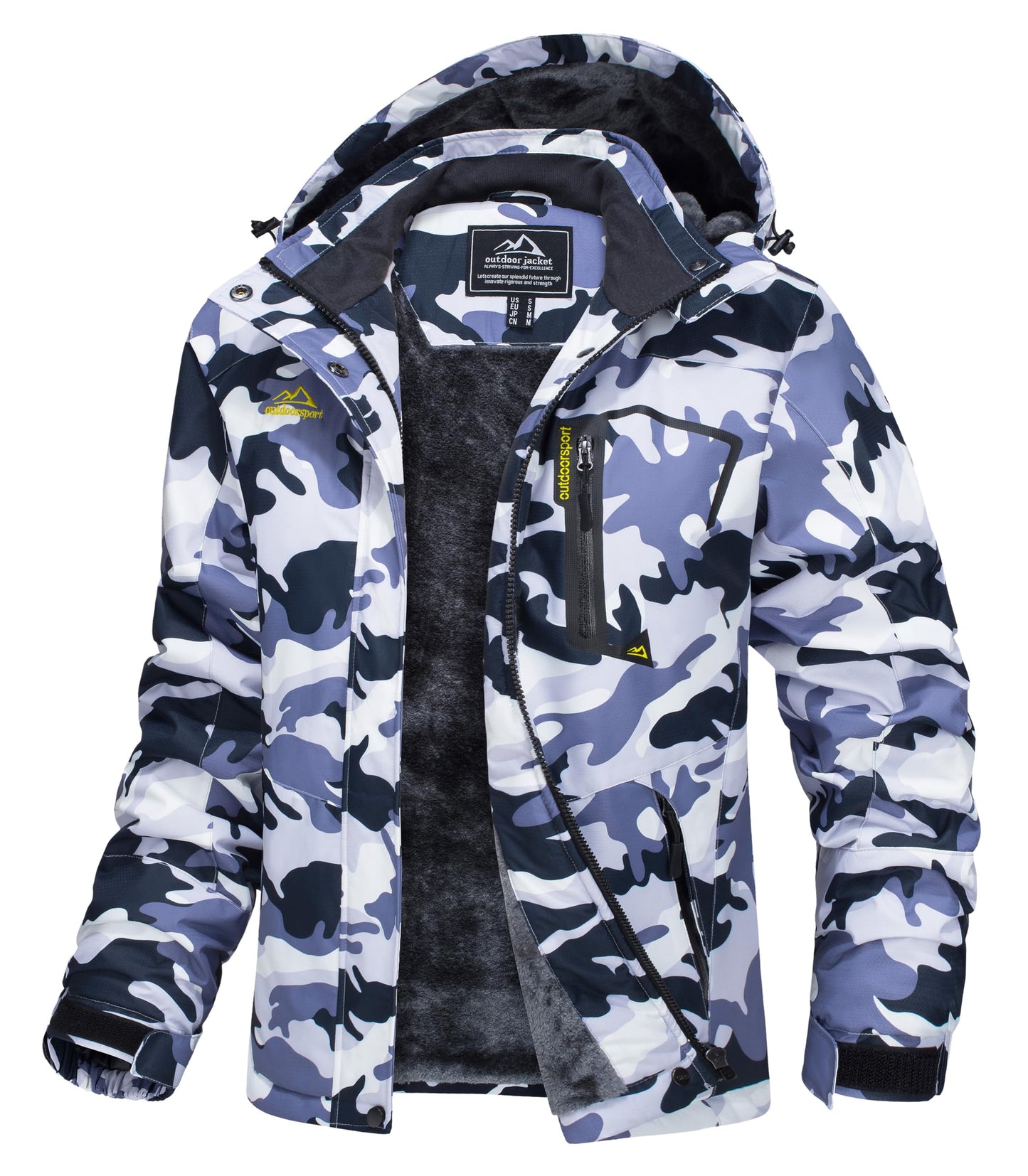 MAGCOMSEN Women's Ski Jacket Waterproof Insulated Snow Jacket Warm Windproof Winter Coats with Hood Fleece Lined Jacket
