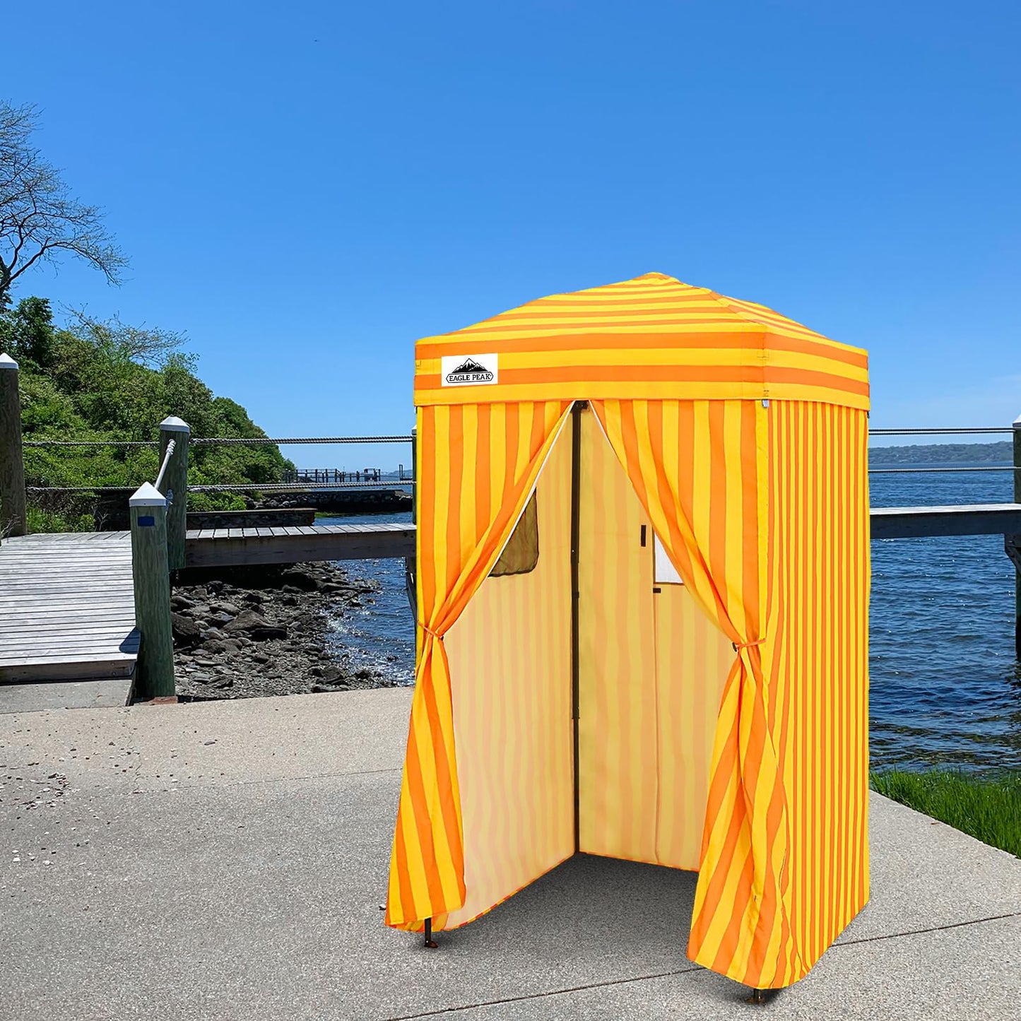 EAGLE PEAK Flex Compact 4x4 Pop-up Canopy Changing Room, Portable Dressing Room, Privacy Changing Tent for Indoor Fashion Photoshoots, Camping, or Pool, Purple