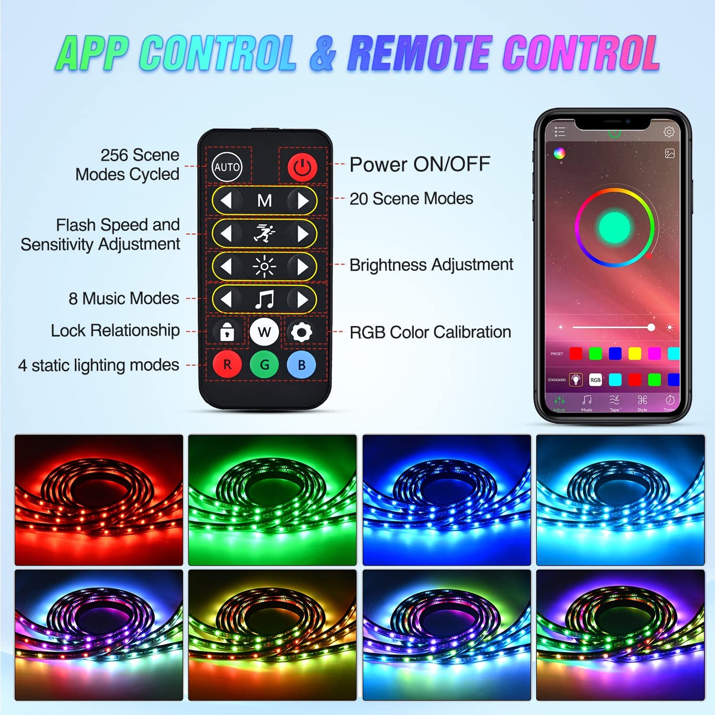 Nilight 3PCS 60 Inch RGB Truck Bed Light Strip Kit 270 LED Neon Accent Lights with RF Remote On Off Switch Splitter Extension Cable for Cargo Pickup Truck Camper RV SUV Boat