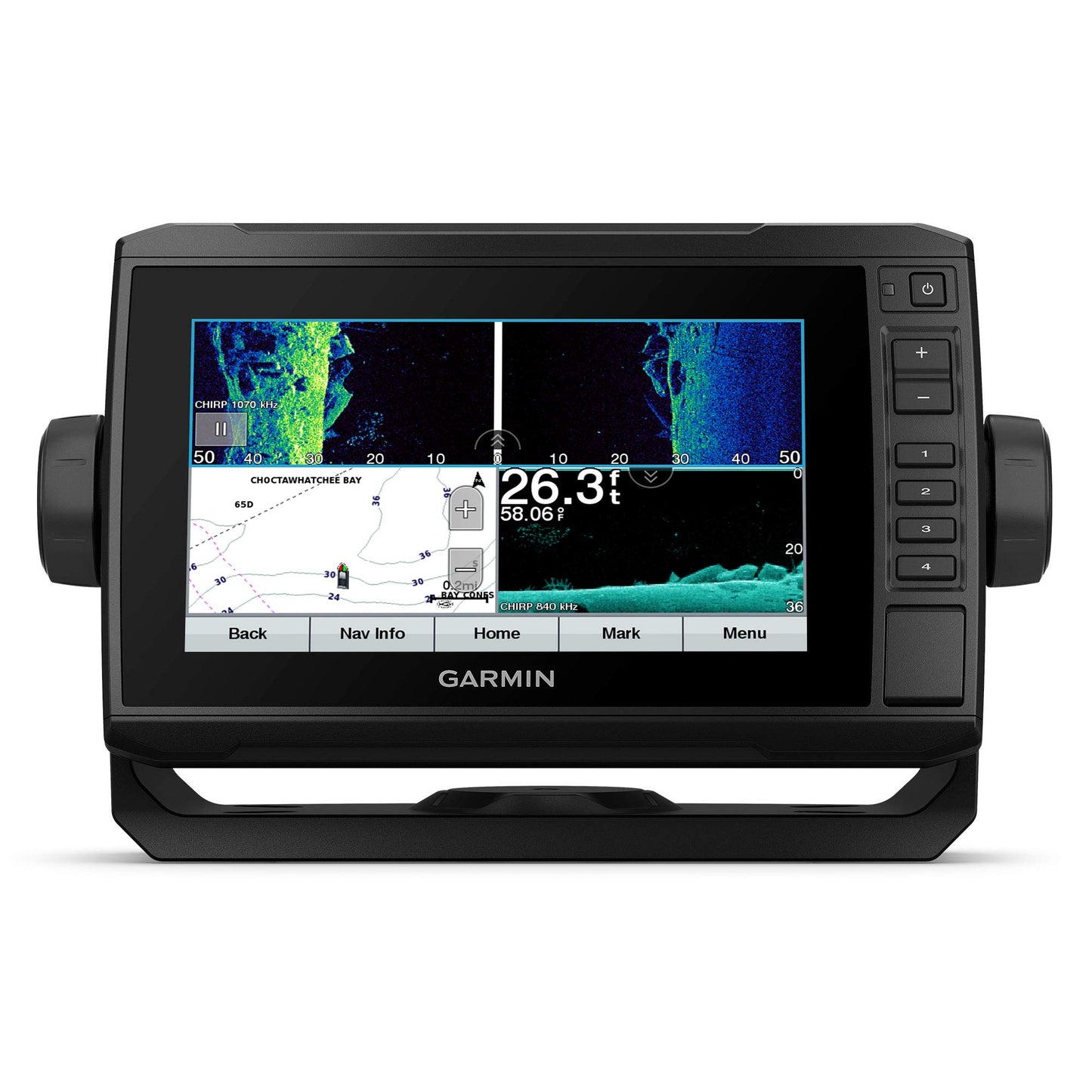 "Garmin ECHOMAP UHD 93sv with GT56UHD-TM Transducer, 9"" Keyed-Assist Touchscreen Chartplotter with U.S. LakeVü g3 and Added High-Def Scanning Sonar" (010-02523-01)