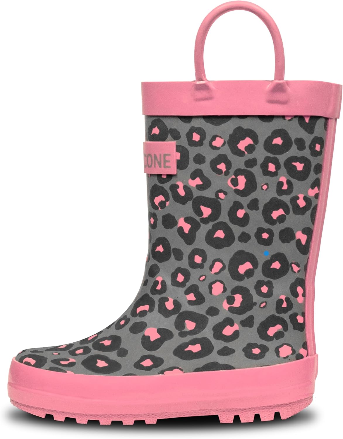 Lone Cone Kids Rain Boots for Girls & Boys – Waterproof Natural Rubber Toddler Rain Boots with Non-Slip Outsole & Easy Pull Handles – Solid, Pattern & Glitter Designs