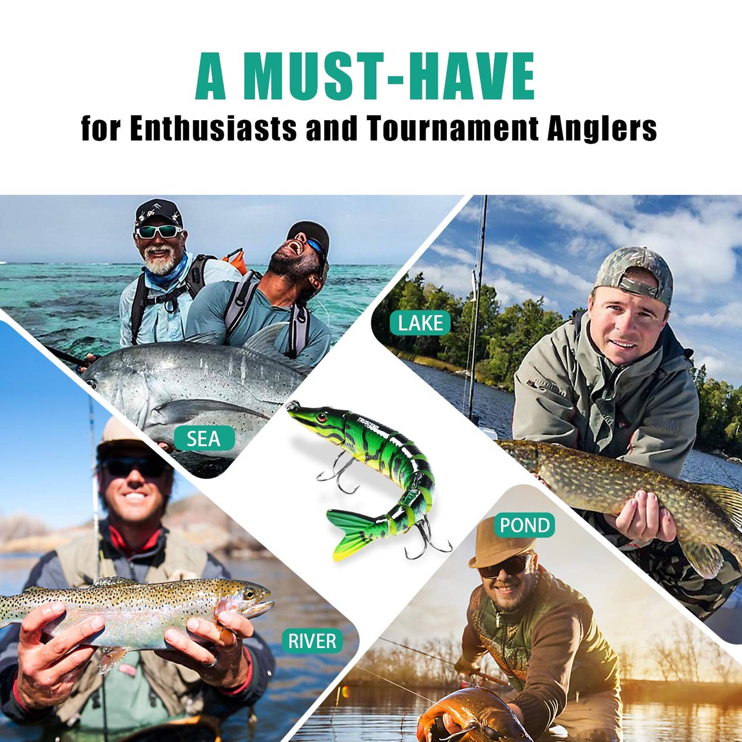 TRUSCEND Swimmax for Freshwater and Saltwater, Lifelike Fishing Lures for Bass Trout Crappie Walleye Pike Bluegill Salmon, Swimbait for Bass Fishing, Amazing Fishing Gear Gifts for Family Fishing