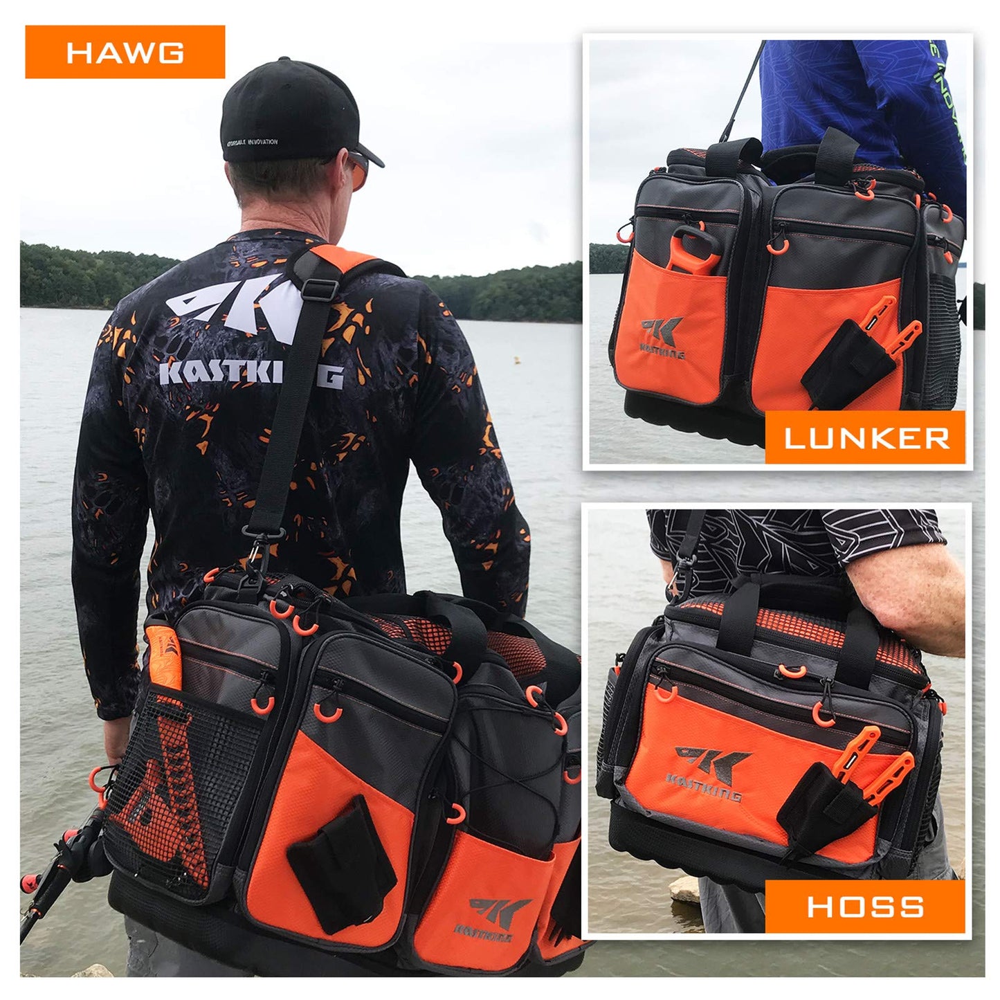 KastKing Fishing Gear & Tackle Bags - Saltwater Resistant Fishing Bags - Fishing Tackle Storage Bags
