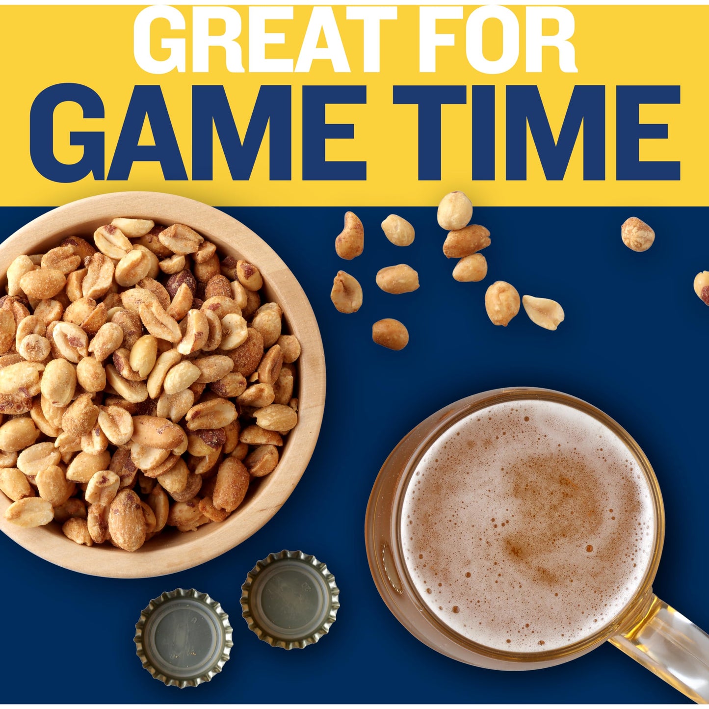 PLANTERS Peanuts, Dry Roasted Peanuts, Lightly Salted Snack Mix, Snacks for Adults - 16 oz. Jars, Pack of 12 PLANTERS Nuts