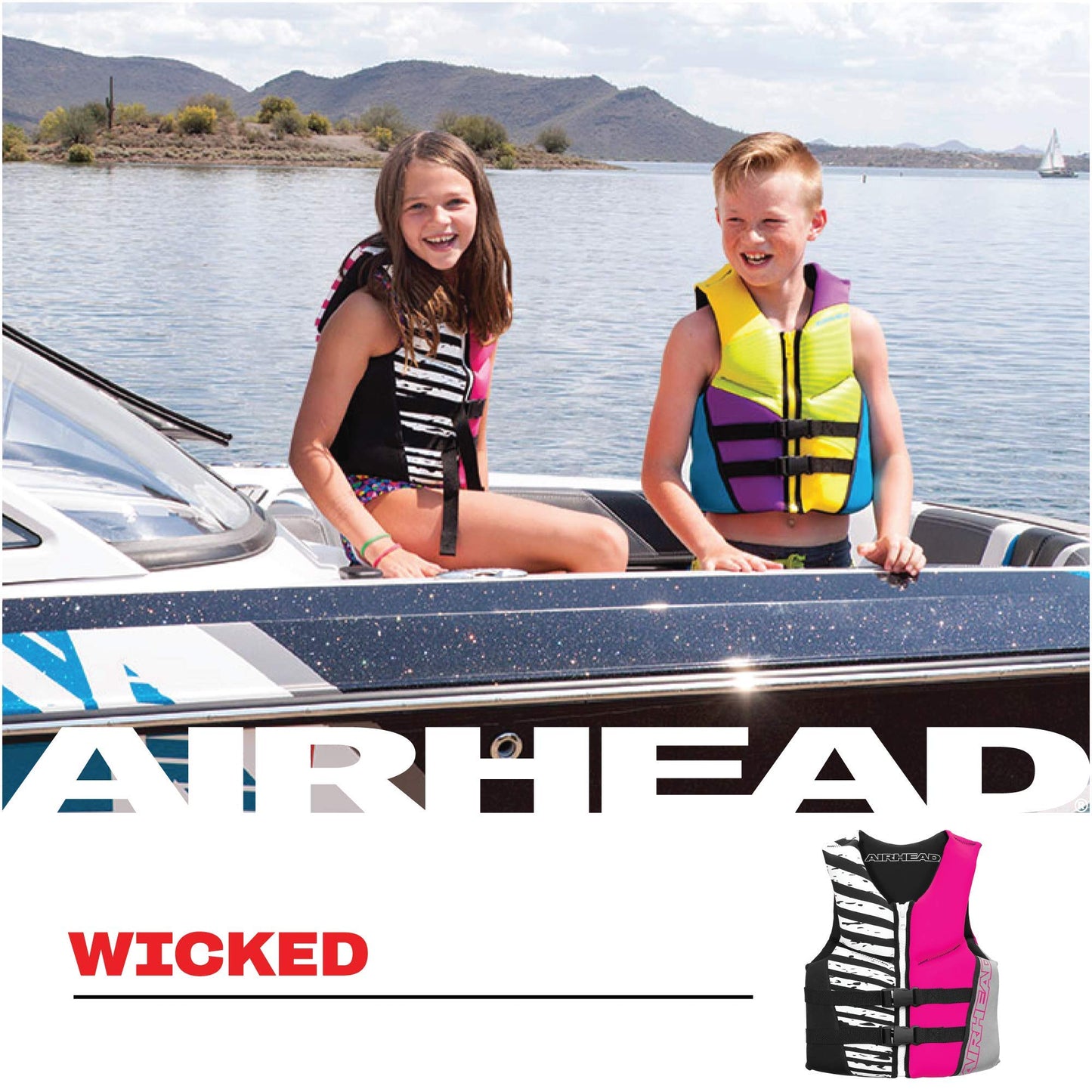 Airhead Wicked Kwik-Dry NeoLite Flex Lift Jacket | US Coast Guard Approved, Designed for Water Sports, Multiple Sizes