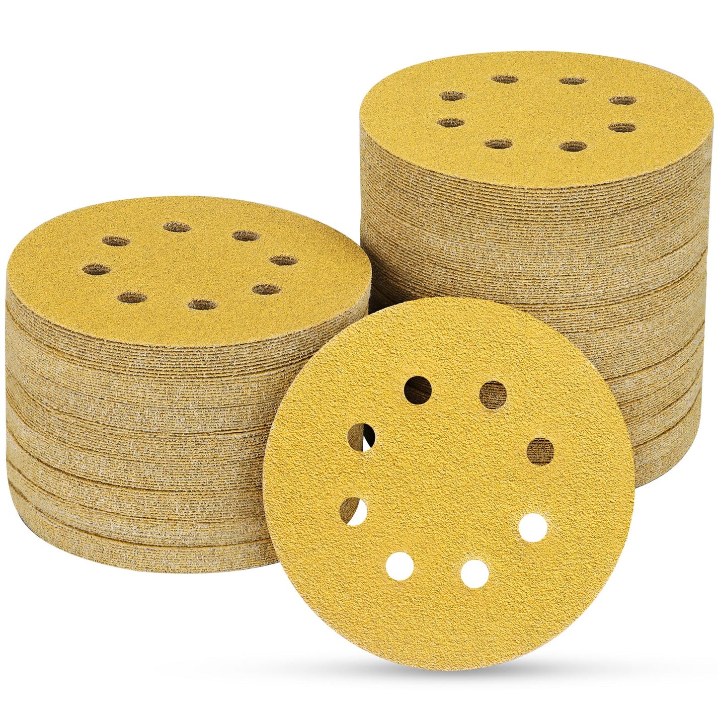 100 PCS 5 Inch Sanding Discs 120 Grit, Round Hook and Loop Sandpaper for Random Orbital Sander