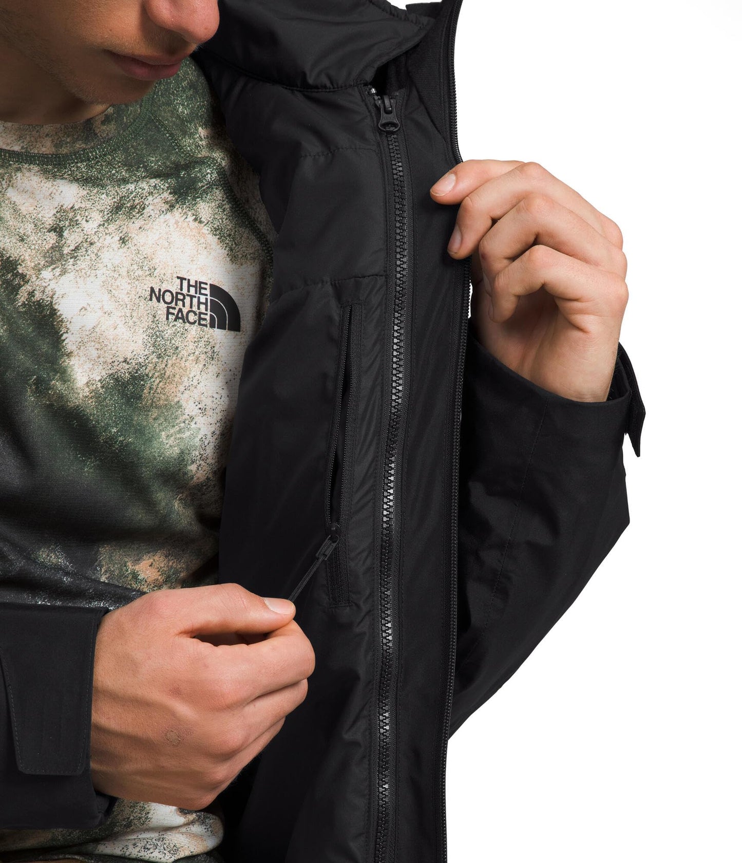 THE NORTH FACE Men’s ThermoBall Eco Snow Triclimate Waterproof Insulated Ski Jacket | Helmet & Layers Compatible, Powder Skirt, Goggle Wipe, TNF Black-NPF, XX-Large
