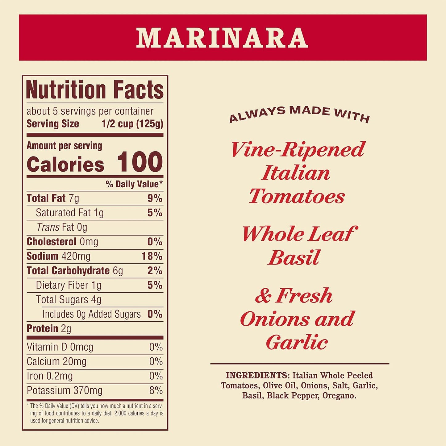 Rao's Homemade Marinara Sauce, 24 oz, All Purpose Tomato Sauce, Pasta Sauce, Carb Conscious, Keto Friendly, All Natural, Premium Quality, With Italian Tomatoes & Olive Oil