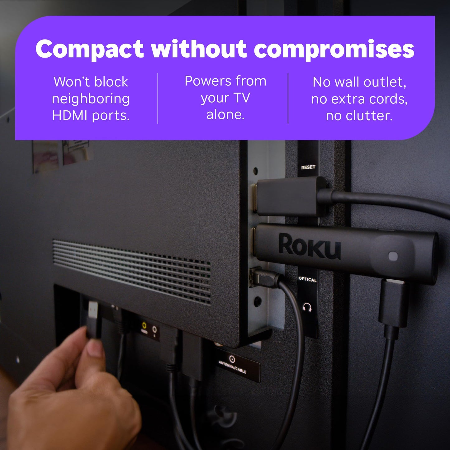 Roku Streaming Stick Plus 2025 - 4K & HDR Roku Streaming Device for TV with Voice Remote - Free & Live TV