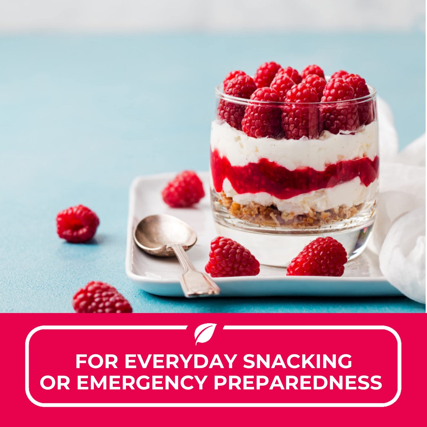Nutristore Freeze Dried Raspberries | 100% Natural, Healthy Fruit Snacks Bulk | Premium Quality & Crispy Fresh Taste | Emergency Survival Food Supply | #10 Can | 20 Servings | 25 Year Shelf Life