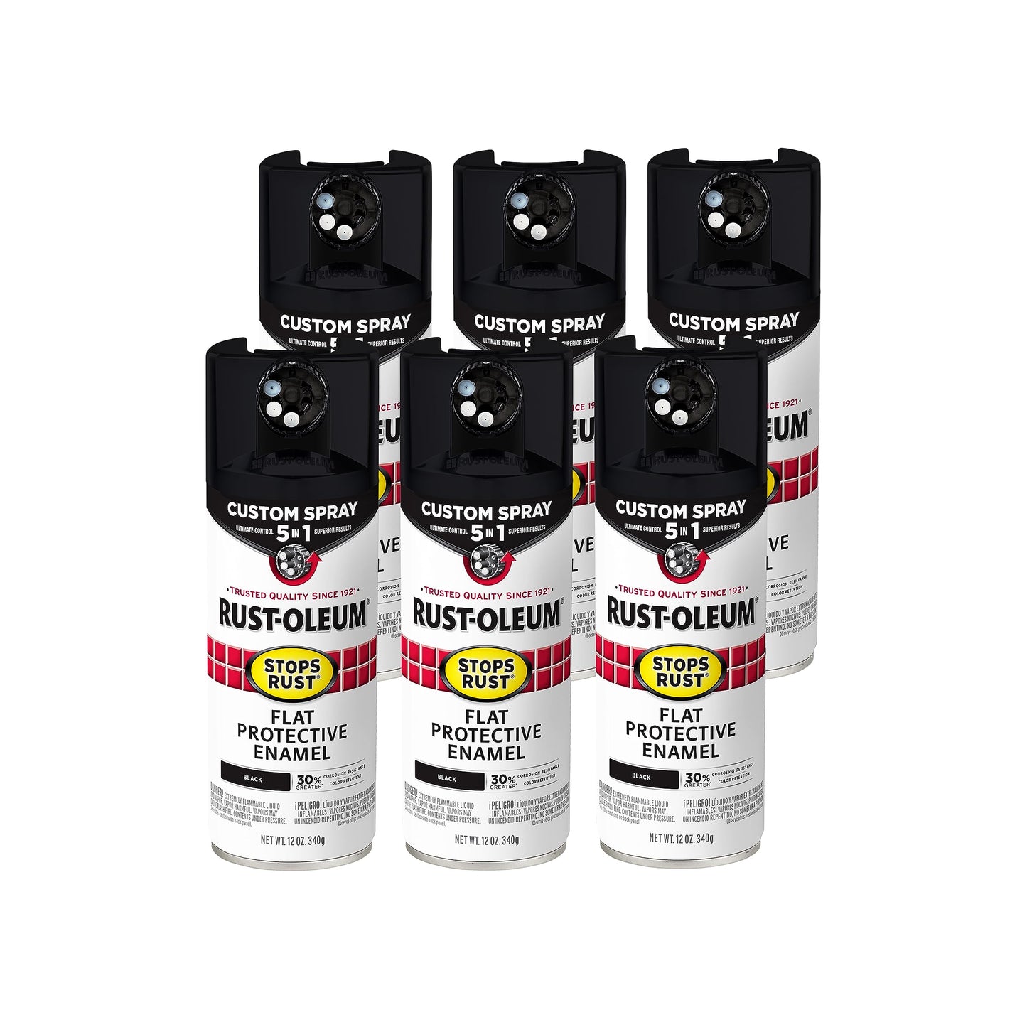 Rust-Oleum 376892 Stops Rust Custom Spray 5-in-1 Spray Paint, 12 oz, Gloss Leather Brown