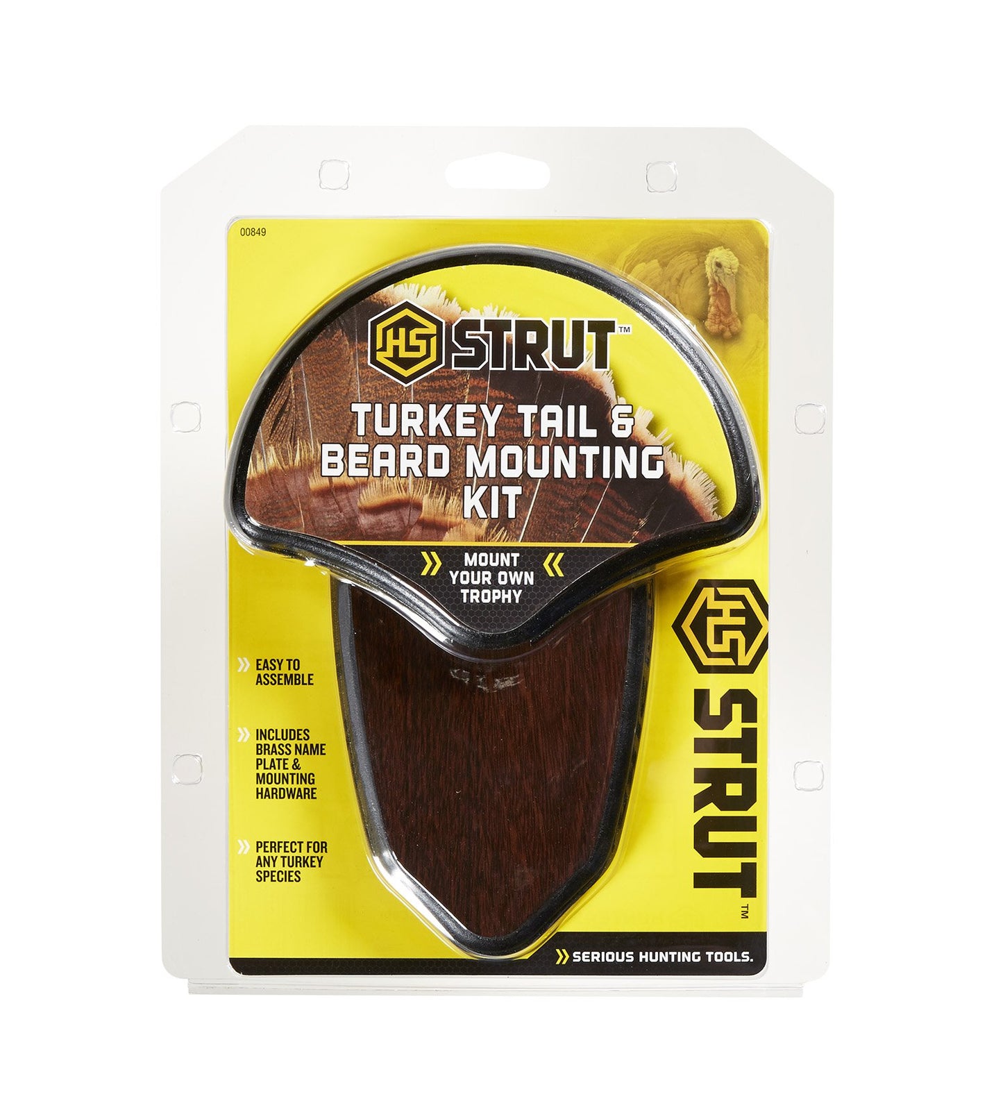 HUNTERS SPECIALTIES Strut Turkey Tail & Beard Mounting Kit - Durable Easy To Assemble Trophy Mount Kit With Hardware Included
