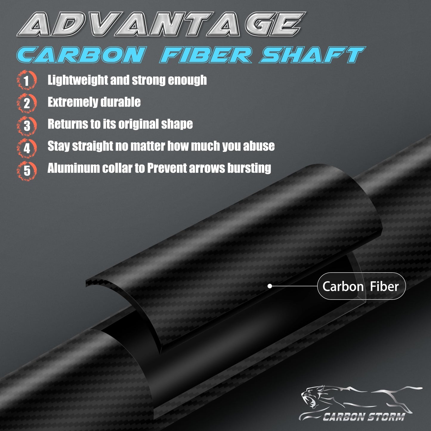 SUNYA Archery Compound Bow Arrows 12pcs Set. 30" Carbon Shaft, Spine 400 or 500 with Removable Tips