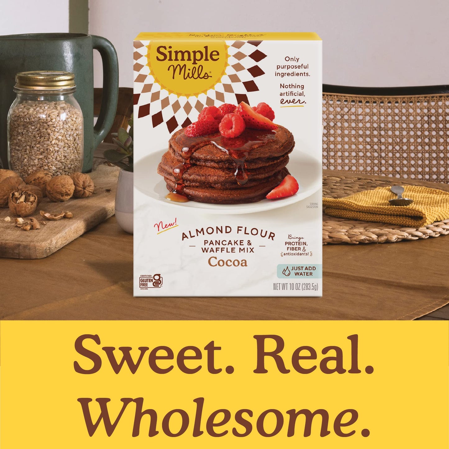 Simple Mills Almond Flour Pancake Mix & Waffle Mix, Gluten Free, Made with whole foods, (Packaging May Vary), 10.7 Ounce (Pack of 1)