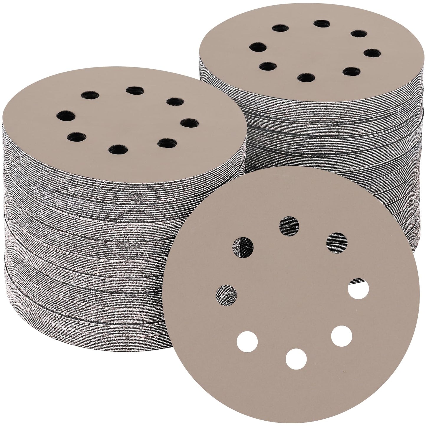 100 PCS 5 Inch Sanding Discs 120 Grit, Round Hook and Loop Sandpaper for Random Orbital Sander