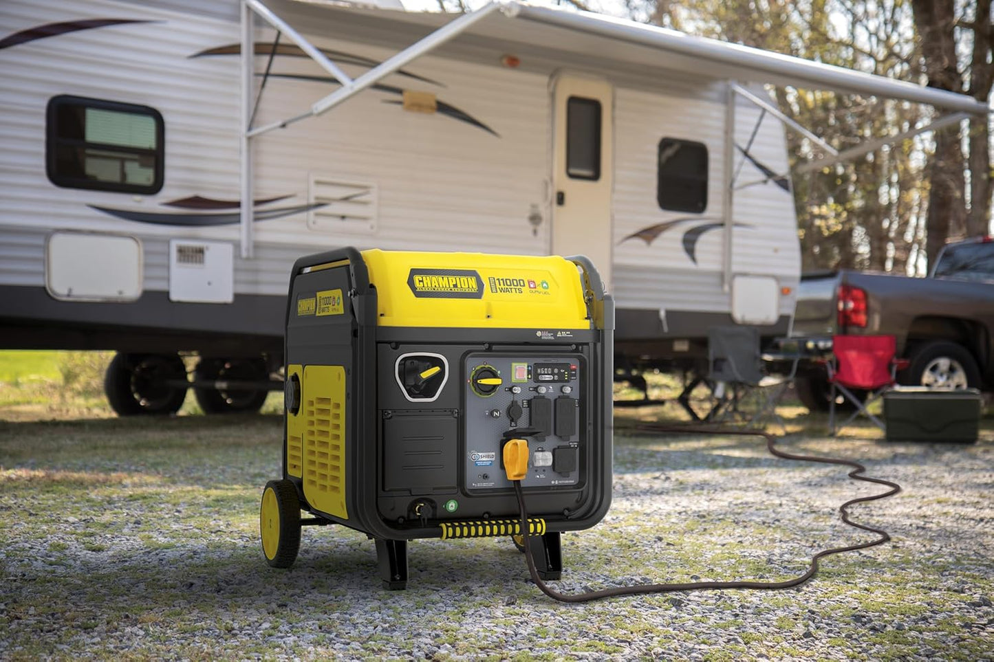 Champion Power Equipment 11,000-Watt Electric Start Dual Fuel Home Backup Portable Inverter Generator with Quiet Technology and CO Shield