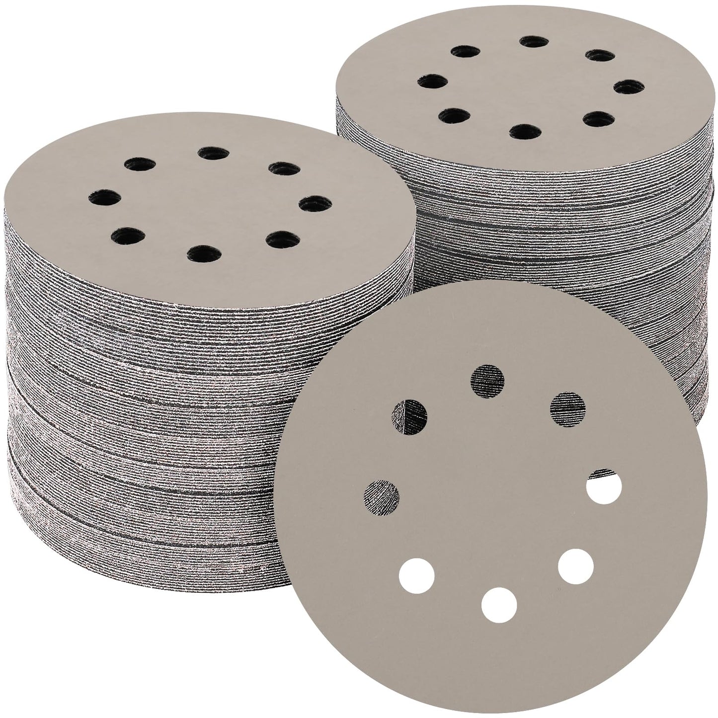 100 PCS 5 Inch Sanding Discs 120 Grit, Round Hook and Loop Sandpaper for Random Orbital Sander