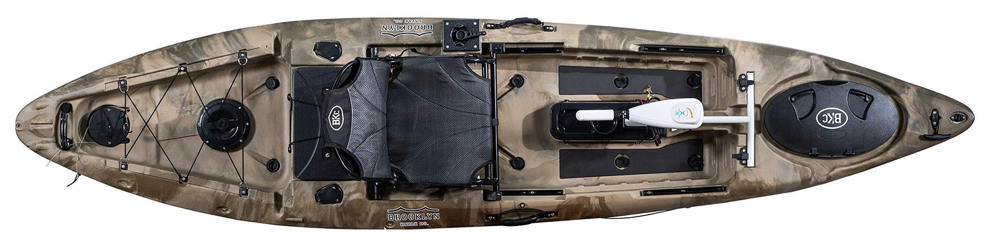 Brooklyn 12.0 Pro Pedal or Motorized Kayak 12' Sit On Top Fishing Kayak Choose Flipper Drive, Proppeller Drive or Trolling Motor