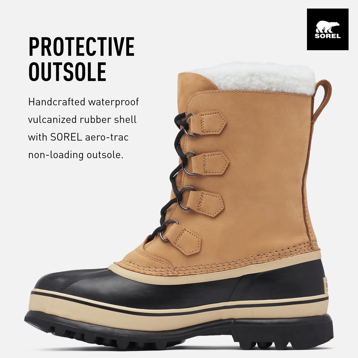 Sorel Mens Caribou Waterproof Snow Boots Winter Warm Fur Lined Mid-Calf