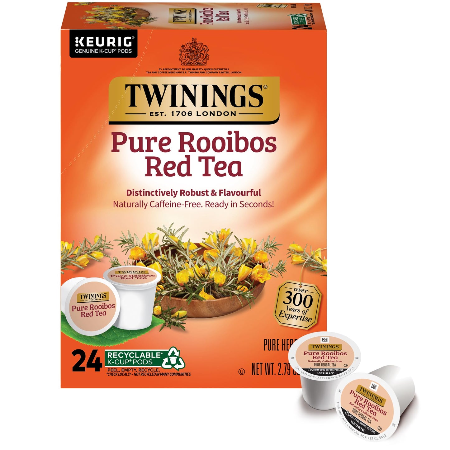 Twinings English Breakfast Black Tea K-Cup Pods for Keurig, 24 Count (Pack of 1), Smooth, Flavourful, Robust, Caffeinated, Enjoy Hot or Iced