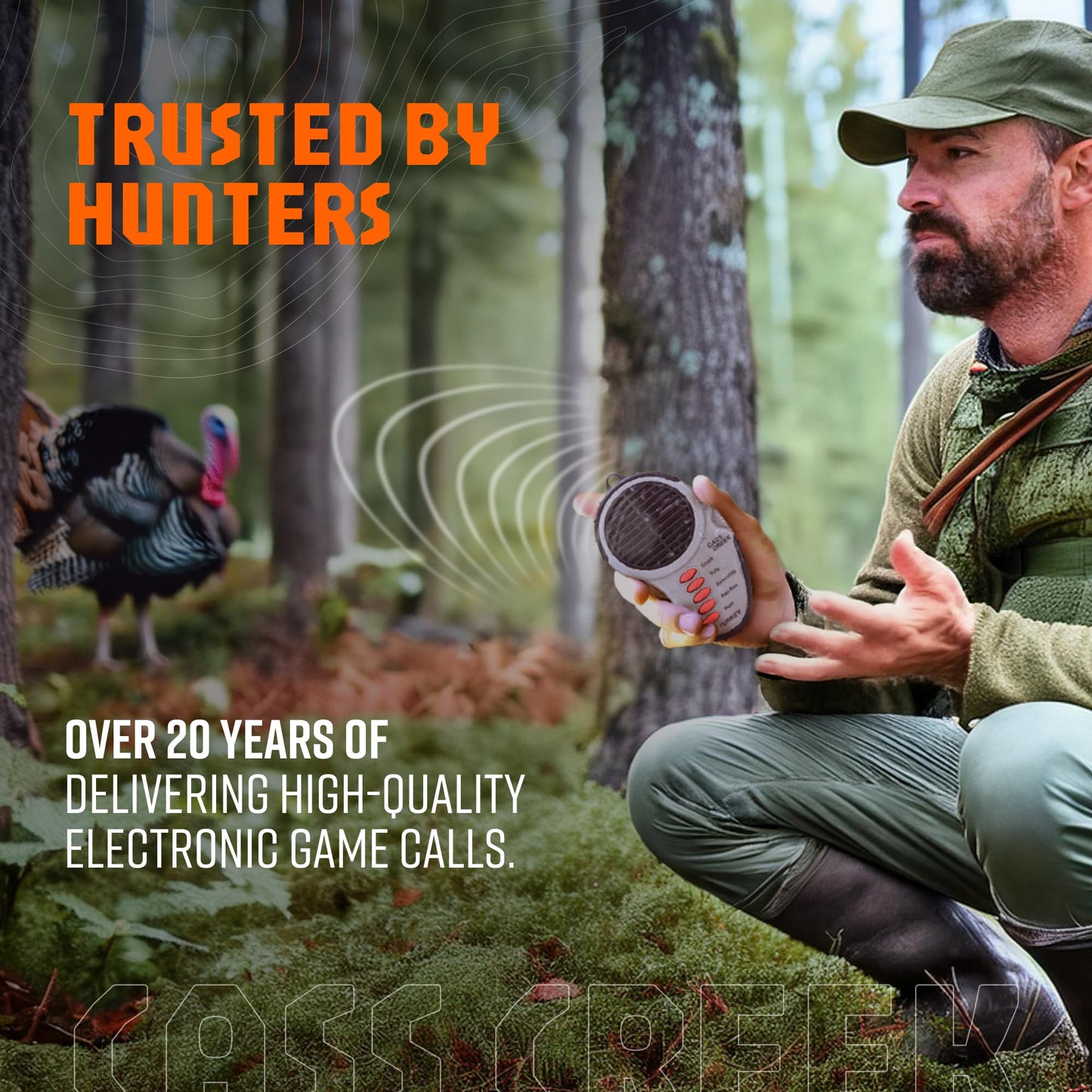 Cass Creek Ergo Call, Handheld Electronic Hunting Call, Compact Design, 5 Authentic Calls in 1, Expert Calls for Everyone
