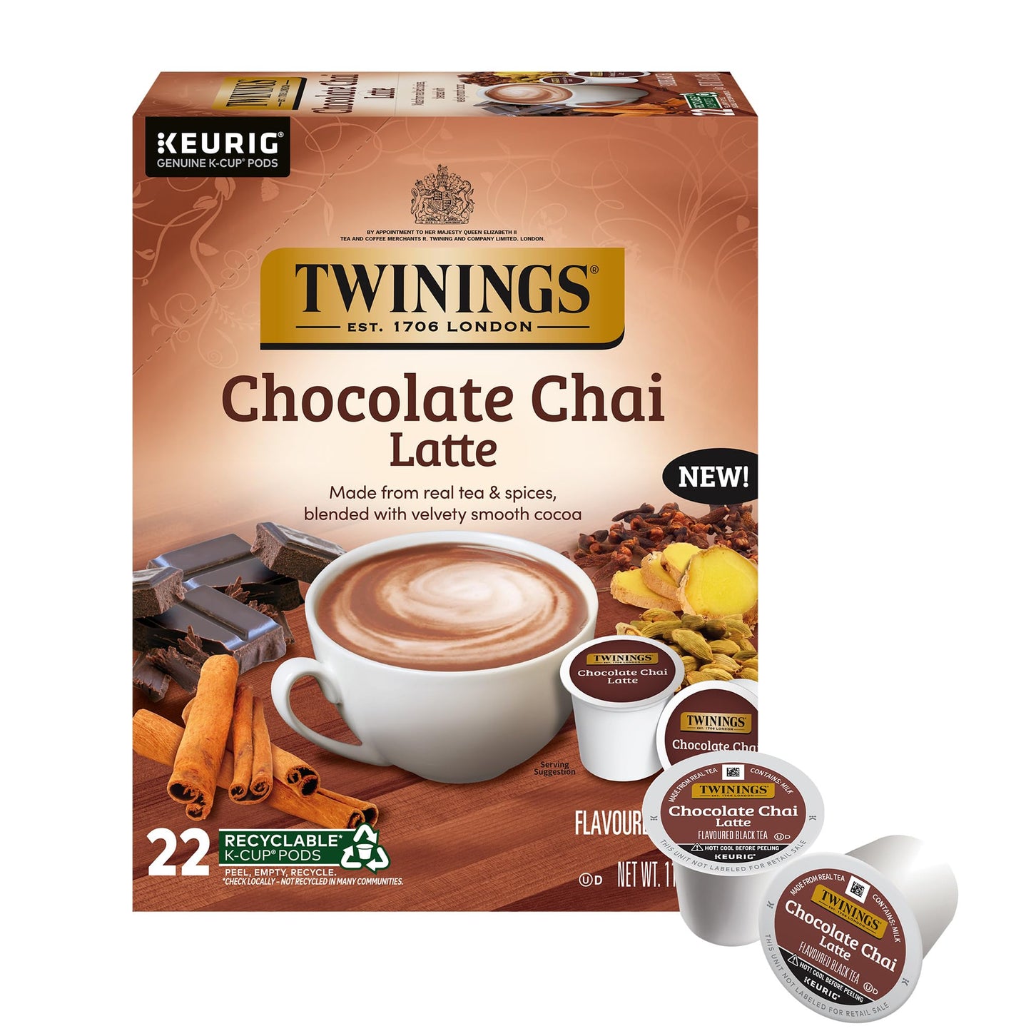 Twinings English Breakfast Black Tea K-Cup Pods for Keurig, 24 Count (Pack of 1), Smooth, Flavourful, Robust, Caffeinated, Enjoy Hot or Iced