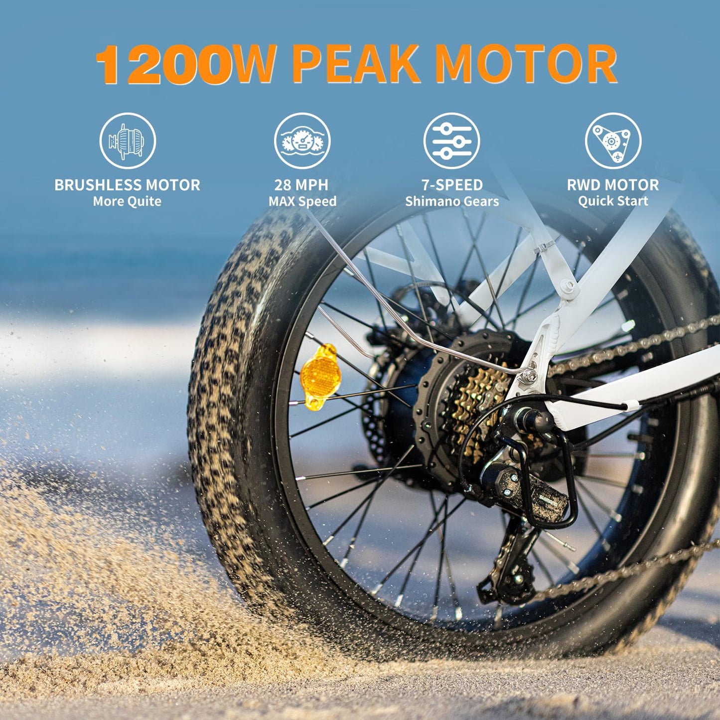 Jasion EB7 2.0 Electric Bike for Adults, 1200W Peak Motor 28MPH Max Speed Folding Ebike, 48V 10AH Removable Battery, 20" Fat Tire with Dual Suspension, 7-Speed Electric Bicycles, UL Certifiled