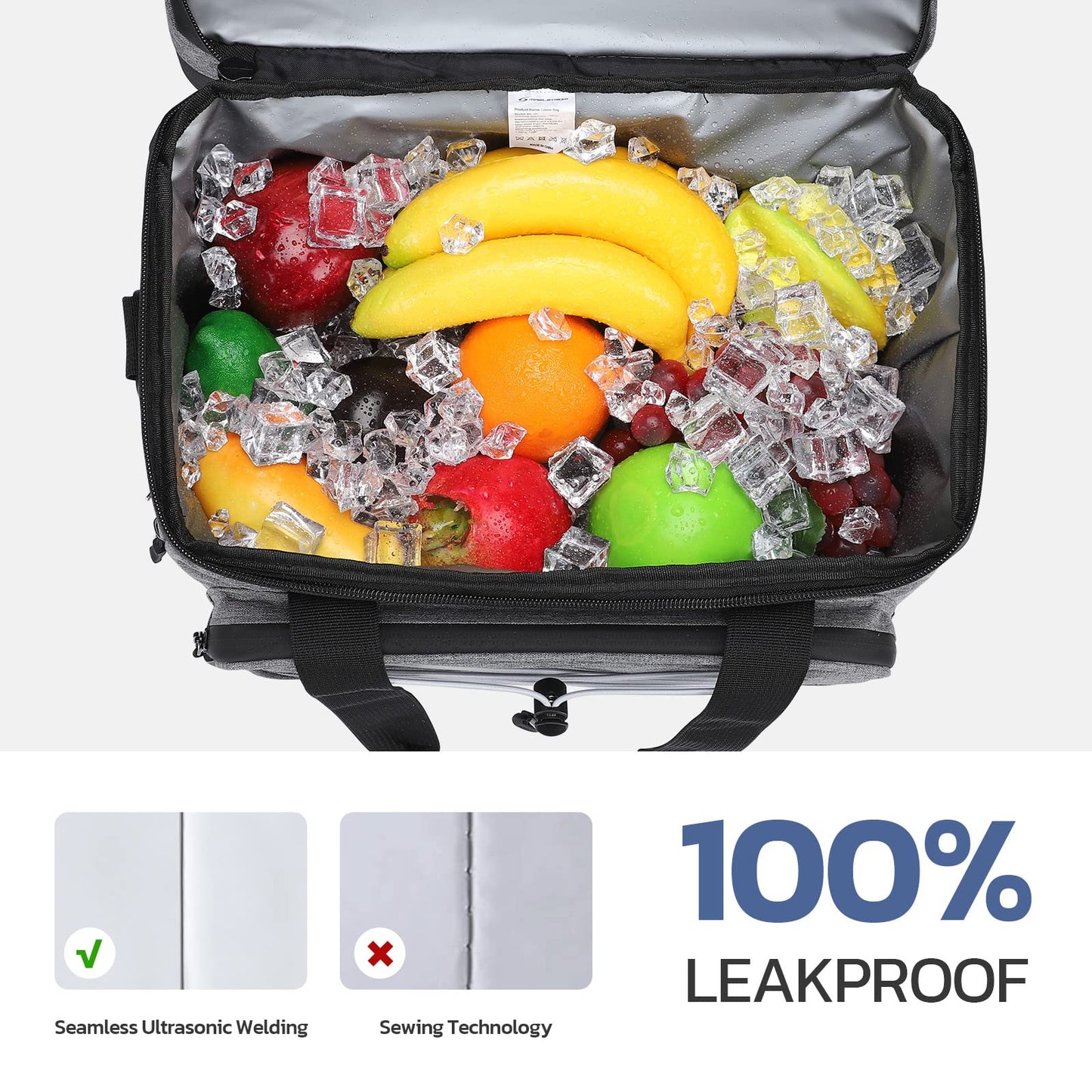 Maelstrom Soft Cooler Bag,Collapsible Soft Sided Cooler,24/30/60/75 Cans Beach Cooler,Ice Chest,Large Leakproof Camping Cooler,Portable Travel Cooler for Grocery Shopping,Camping,Road Trips