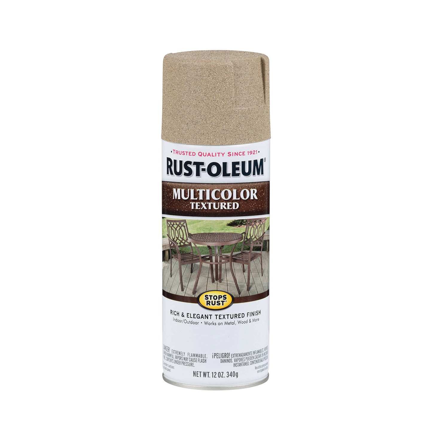 Rust-Oleum 223524-6PK Stops Rust Multi-Color Textured Spray Paint, 12 oz, Desert Bisque, 6 Pack, Beige