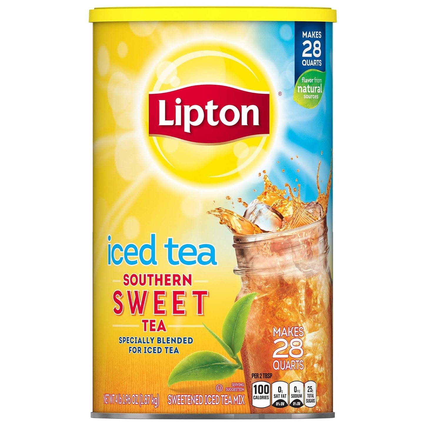 Lipton Southern Sweet Iced Tea Mix, Makes 28 Quarts, 1 Pack